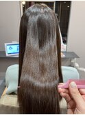 艶髪 髪質改善ストレート 縮毛矯正 透明感カラー