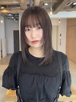 ディッセンバー 神宮前(December)&nbsp;マロンベージュ/レイヤーカット/ワイドバング/マロンカラー