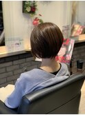 大人可愛い大人美人小顔カットふんわりカールショコラアッシュ