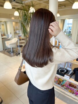 オブジェ シエル(obje't ciel) 丸みロング/チョコレートブラウン/艶髪