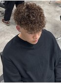スペインカール茶髪メッシュ束感眉毛
