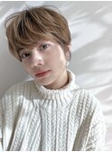 ショート/ベージュカラー/マッシュショート/