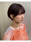 前髪あり耳掛け丸みくびれショートボブ20代30代40代50代60代