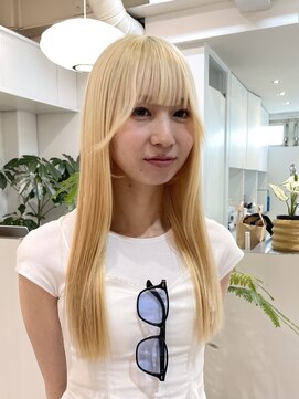 ミーム 原宿 表参道(meme) ◎ブロンドハイトーンカラーデザインカラーアンブレラカラー金髪