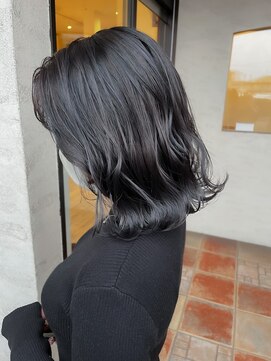 セットアップ 岡山北長瀬店(SET-UP) 透明感ダブルカラー グレーブラック 艶髪