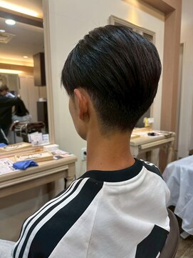 メンズカット/ブルーブラック/フェザーパーマ[千葉/千葉駅]