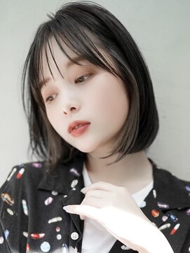 ギークス(GEEKS) 【GEEKS渋谷】イヤリングカラー/冬カラー/伸ばしかけボブ/透明感