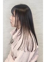 タヤ 東急百貨店吉祥寺店(TAYA)&nbsp;顔まわりレイヤー/艶ストレート/シースルーバング