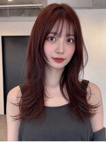 レア 新越谷(LEA) 艶感ロングレイヤー × カシスブラウン