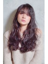 トトノ ヘアアンドケア(TOTONO hair & care) 前髪あり|暗髪ゆるウェーブロング