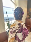 ボブ浴衣アレンジ