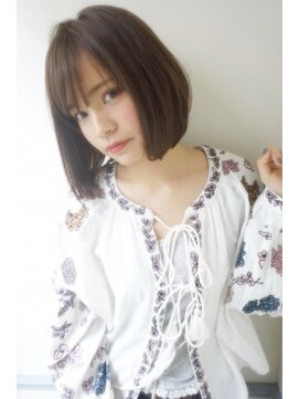 ネオリーブアイム 横浜西口店(Neolive aim) 前髪ありの子供っぽく見えない前下がりボブ♪