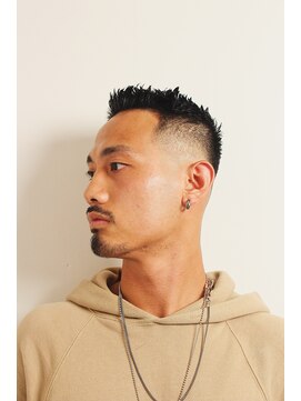 メリケンバーバーショップ フクオカ(MERICAN BARBERSHOP FUK) サイドパートショートセミウェットワイルドツーブロックテクノ8