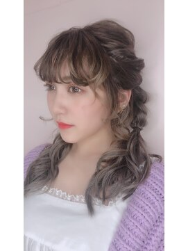フィー 東川口店(fee) デートや二次会にも！編み込みハーフアップ