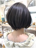 大人ボブ/アッシュブラウン/グレージュ/似合わせカット〈深味〉