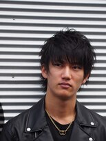 サン(3)&nbsp;黒髪　ツーブロック　ブラック　ウルフ