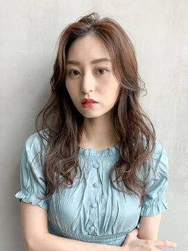 アイティー バイ アルバム 中野店(IT by ALBUM) ナチュラルワンカール_オリーブカラーハイライトカラー_7743