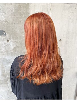 ガルボ ヘアー(garbo hair) #オススメ#オレンジカラー#ケアブリーチ#可愛い#韓国風