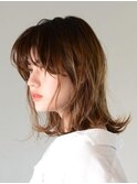 三軒茶屋_レディース_ミディアム_コテ巻き_パーマ_外ハネ_小顔