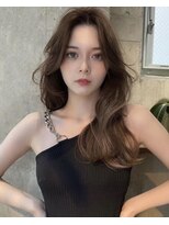 サイン 渋谷(SIGN)&nbsp;シルキーベージュグレージュカラーデザインカラーミディアムヘア