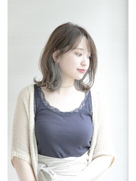 ルルディ バイ アフロディーテ銀座(luludi by APHRODITE) アンブレラカラー/こなれミディ/ウェーブパーマ/前髪/銀座