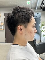 フイ 代々木(Hui)&nbsp;メンズ/アップバング/ツーブロックマッシュ/束感ショート波巻き