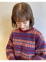 ルル(LuLu by KENJE)&nbsp;ニュアンスベージュ×ボブ【藤沢/艶髪/ヘッドスパ/髪質改善】