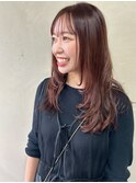 ザクザクレイヤー暖色カラーダブルカラー透明感カラー