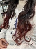 ゲーム実況 めーや グラデーションカラーボルドー ブラウン
