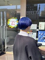 ブロッサム 東中野店 インナーカラー艶髪ネイビーグレーアッシュブラック大人美人