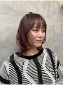 ブリーチなし!ボルドーカラーAKANE