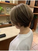 白髪ぼかしバレイヤージュハイライト