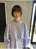 レイヤーボブ　黒髪