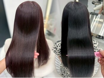 ラルム 新宿(LARME SHINJUKU)の写真/[韓国風カット+カラー+オージュアイミュライズ￥13980]カラーの色持ち,美髪が持続。圧倒的な艶髪に☆[新宿]