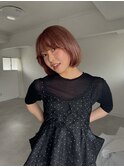 ピンクベージュボブ