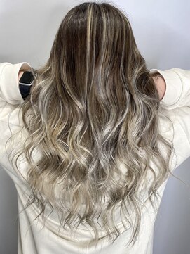 ベルヘアーデザイン 堺東(Belle hair Design) バレイヤージュレイヤーカット韓国風アディクシーカラー堺東