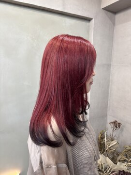 ファビ 渋谷(Fab) くびれヘア/暗めカラー/アプリコットオレンジ/縮毛矯正