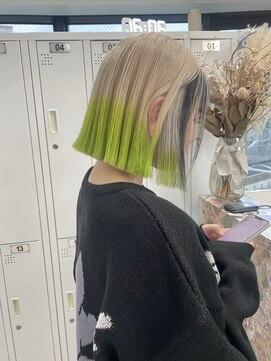 ムク 横浜店(muku) デザインカラー ボブ