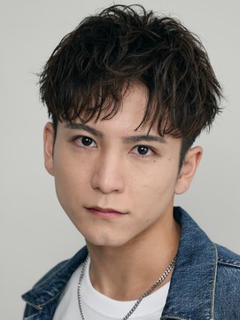 レタッチバイフィフス(RETOUCH by fifth) 波巻きパーマメンズマッシュセンターパートツイストパーマウルフ