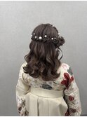 ハーフアップアレンジ