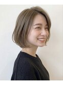 30代40代大人可愛いボブ　ワンカール　ひし形