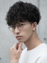 ヘッドストック 大和八木店(HEAD STOCK) シャドウパーマツイストスパイラル縦落ちパーマメンズカット眉毛