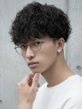 ヘッドストック 大和八木店(HEAD STOCK) シャドウパーマツイストスパイラル縦落ちパーマメンズカット眉毛