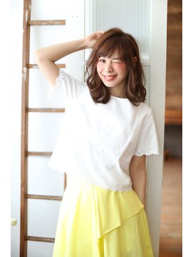 アース コアフュールボーテ 松本庄内店(EARTH coiffure beaute) 大人可愛いセミディスタイル