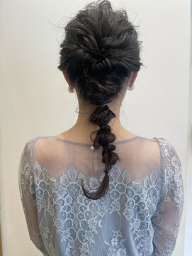 ヘアーアイスカルテット(HAIR ICI QUARTET) ヘアセット　結婚式　編みおろし