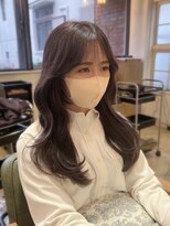 ジーニー 千葉(GENiE) くびれ韓国レイヤー／顔周り/ラベンダーグレージュ【佐藤詩門】