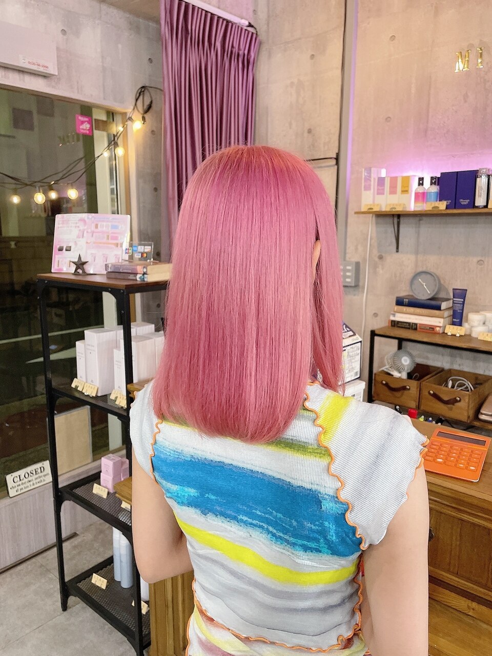 MIRAC町田店】黒髪からブリーチ2回でピンクヘアー：L190631326｜ミラク