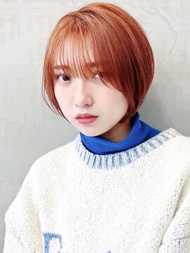 セイドット フクオカ(Say.FUKUOKA) 【Say.福岡】ショートボブ×ハイトーンカラー×オレンジ×前髪
