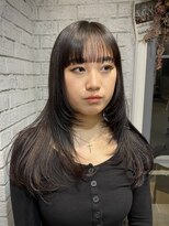 セット(Sete)&nbsp;艶髪レイヤースタイル　黒髪ロング