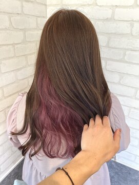 ルノン フィージュ(LUNON fieju) インナーカラー×フェミニティピンク/ダブルカラー/韓国/